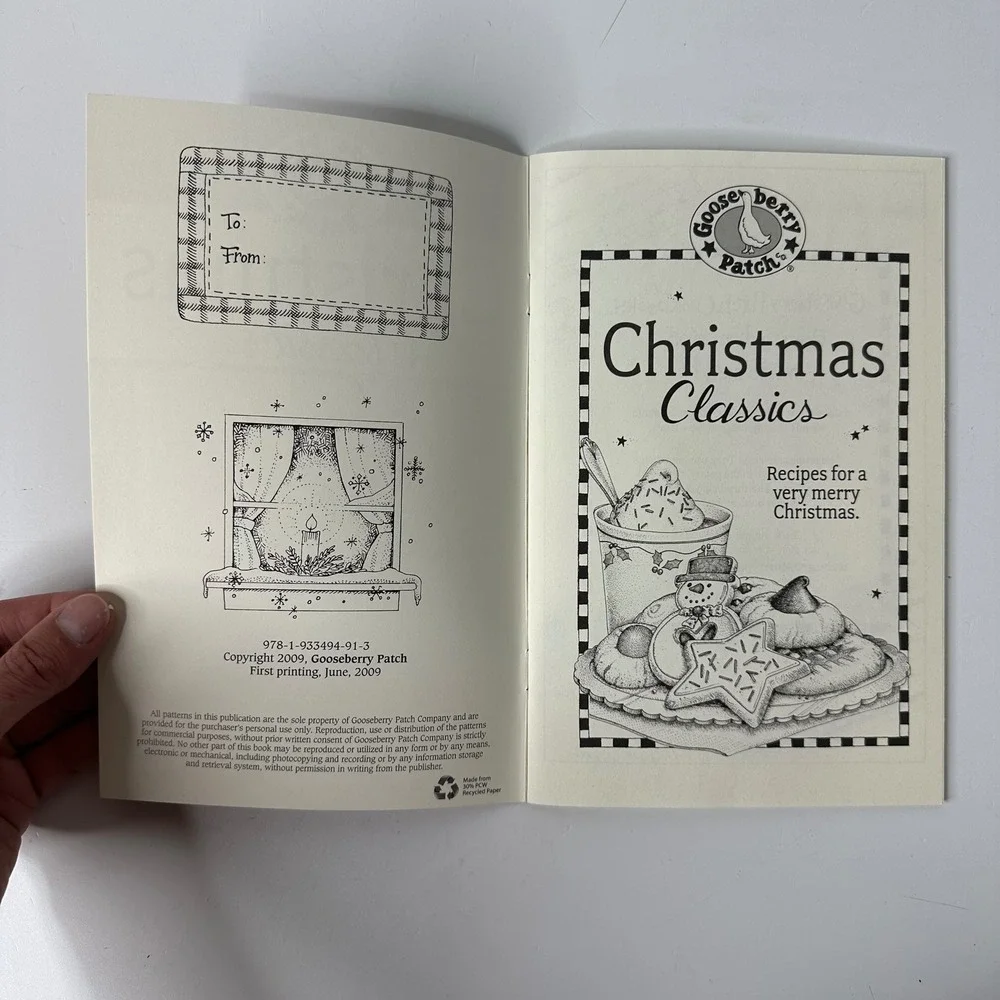 2 Gooseberry‎ Patch Booklets Christmas Classics & Merry Mixes II Cookbook